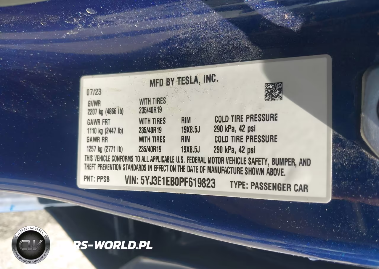 2023 Tesla Model 3 Long Range Dual Motor All-Wheel Drive VIN:5YJ3E1EB0PF619823 - 9