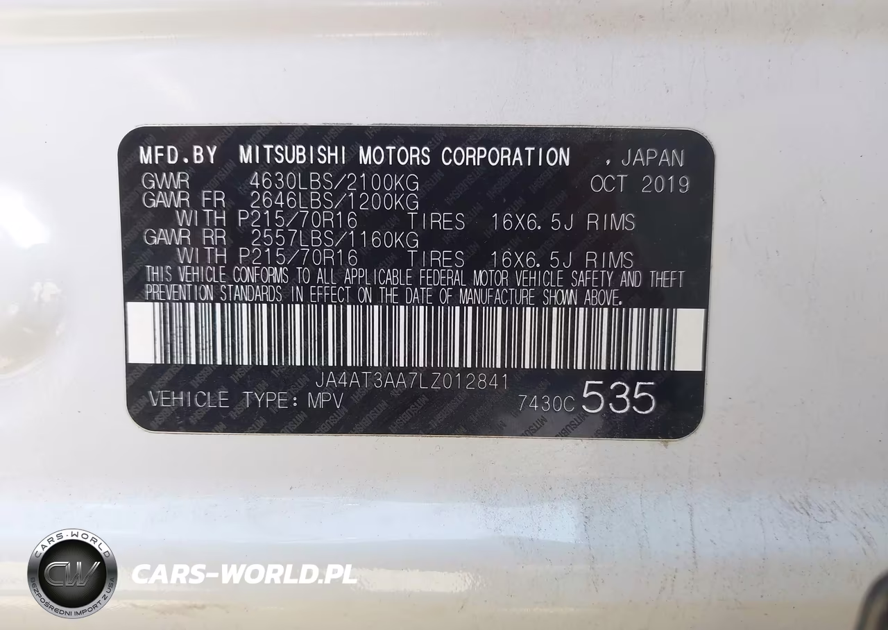2020 Mitsubishi Eclipse Cross Es 1.5T Awc VIN:JA4AT3AA7LZ012841 - 9