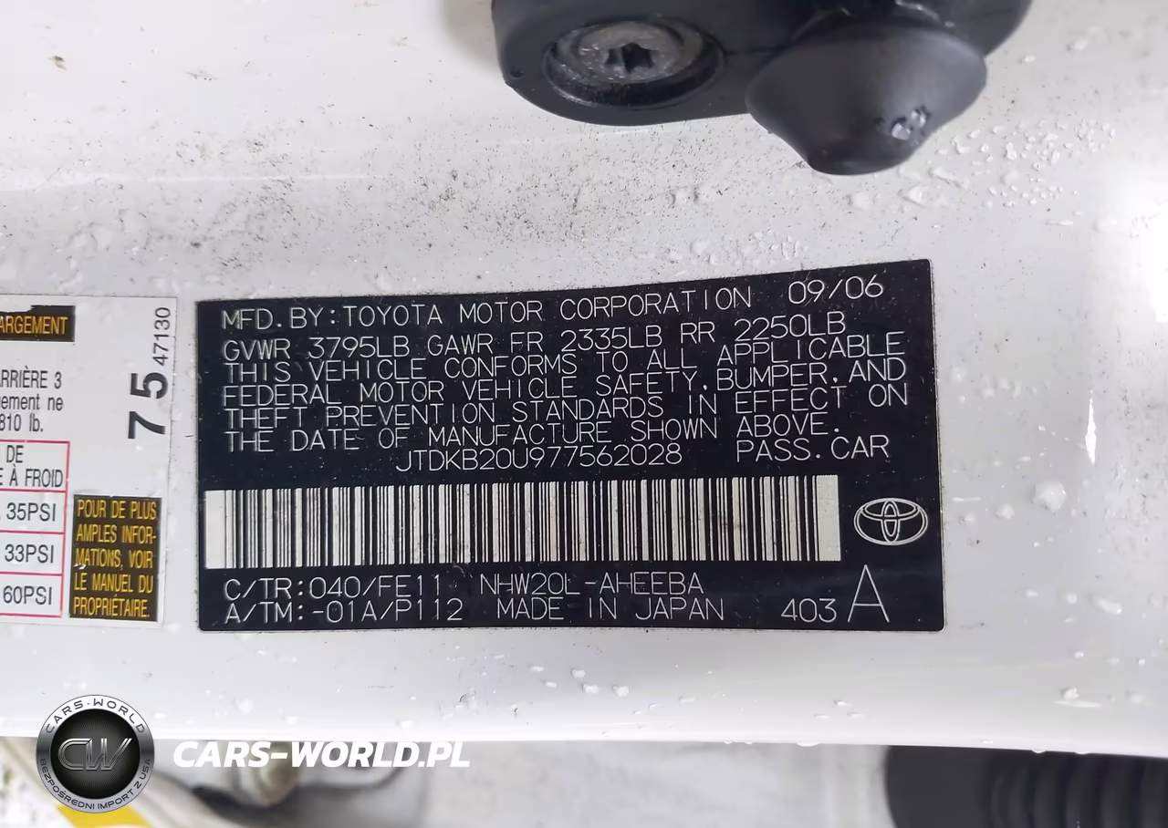2007 Toyota Prius VIN:JTDKB20U977562028 - 9