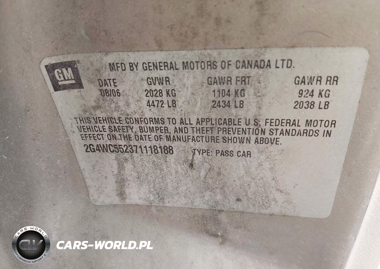 2007 Buick Lacrosse Cx VIN:2G4WC552371118188 - 9