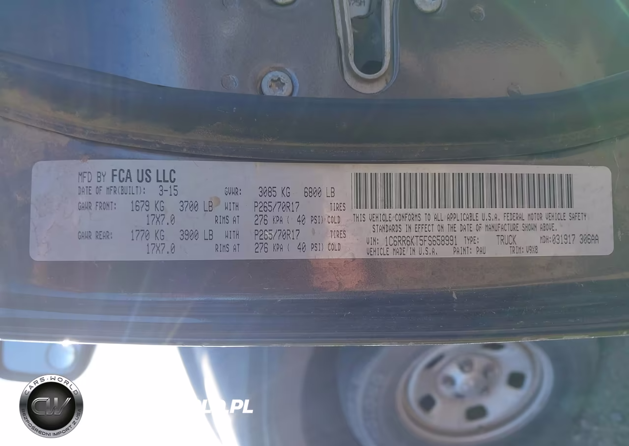 2015 Ram 1500 Tradesman VIN:1C6RR6KT5FS658991 - 9