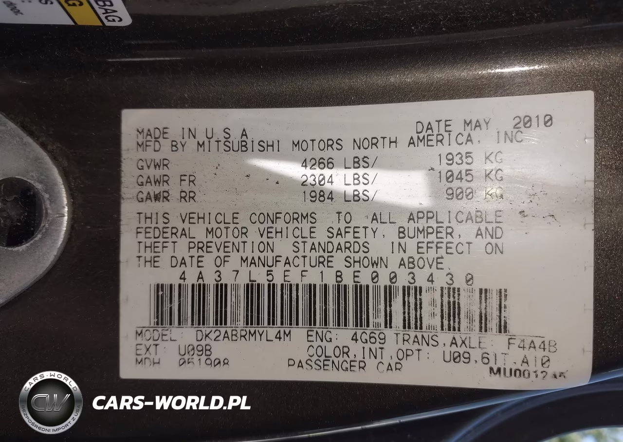 2011 Mitsubishi Eclipse Spyder Gs Sport VIN:4A37L5EF1BE003430 - 9