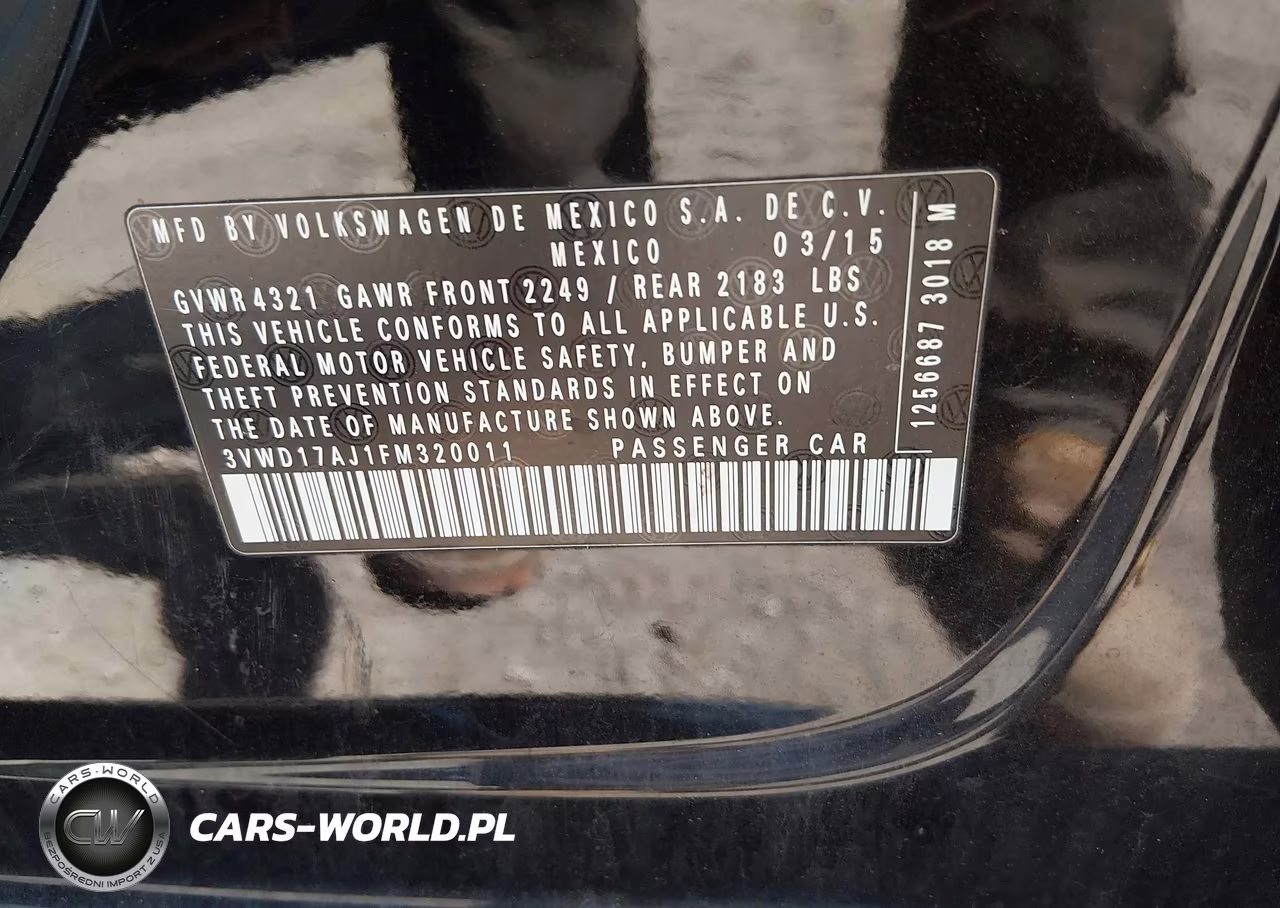 2015 Volkswagen Jetta 1.8T Se VIN:3VWD17AJ1FM320011 - 9