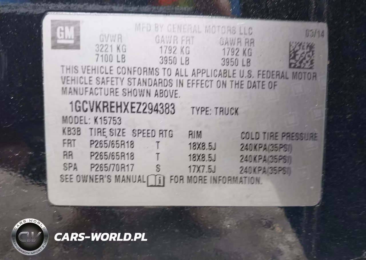 2014 Chevrolet Silverado 1500 2Lt VIN:1GCVKREHXEZ294383 - 9