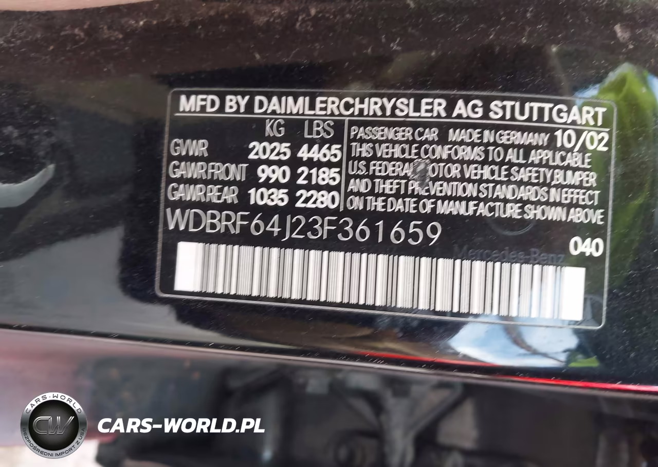 2003 Mercedes-Benz C 320 Sport VIN:WDBRF64J23F361659 - 9