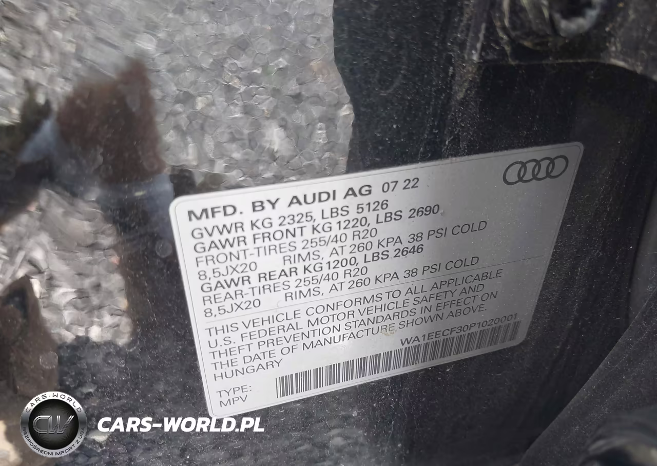 2023 Audi Q3 Premium Plus 45 Tfsi S Line Quattro Tiptronic VIN:WA1EECF30P1020001 - 9