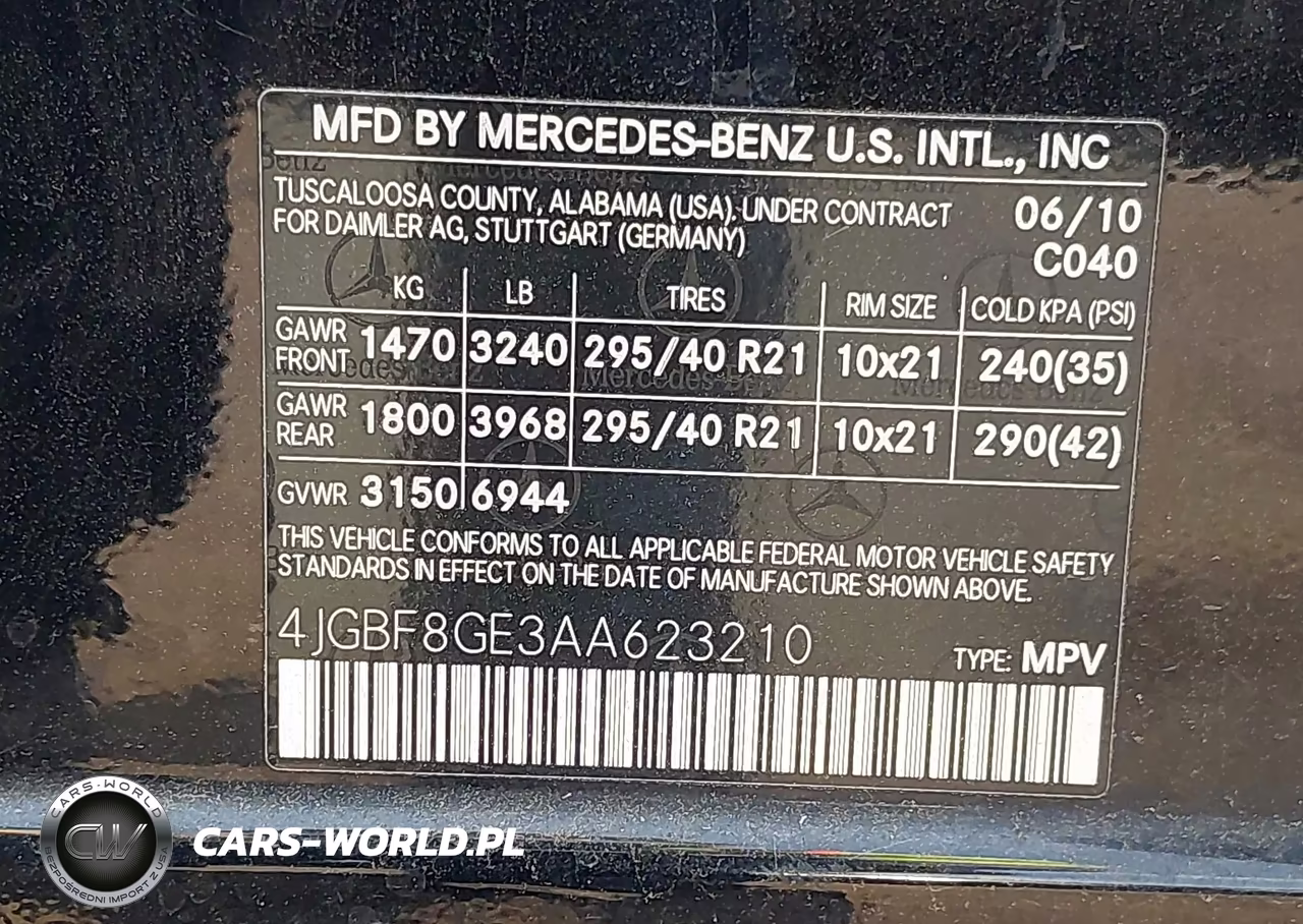 2010 Mercedes-Benz Gl 550 4Matic VIN:4JGBF8GE3AA623210 - 9