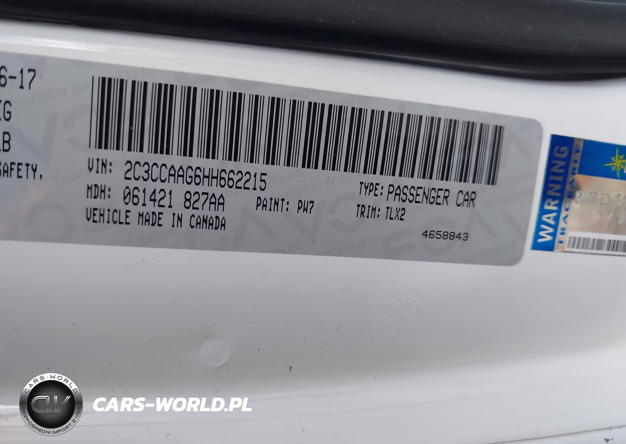 2017 Chrysler 300 Limited VIN:2C3CCAAG6HH662215 - 9