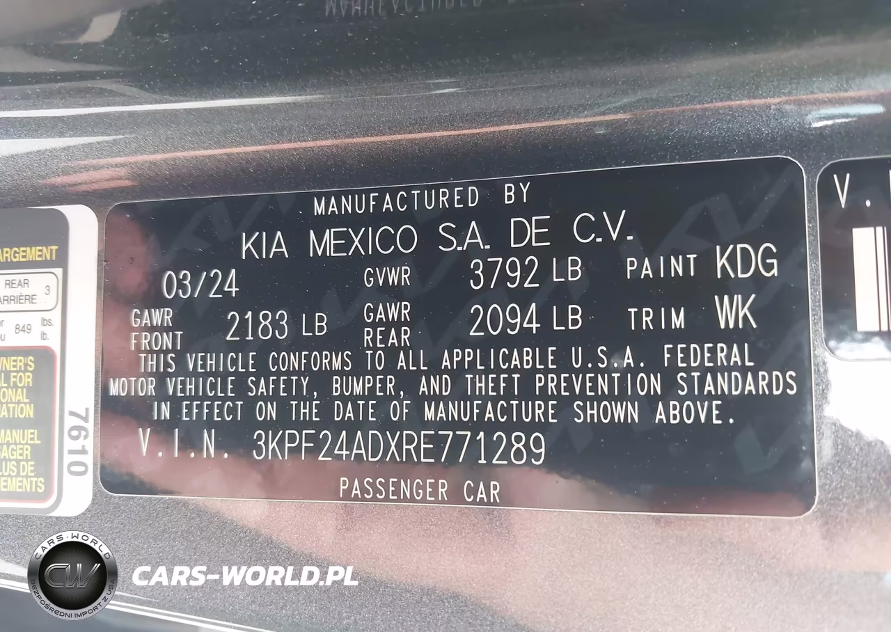 2024 Kia Forte Lxs VIN:3KPF24ADXRE771289 - 9