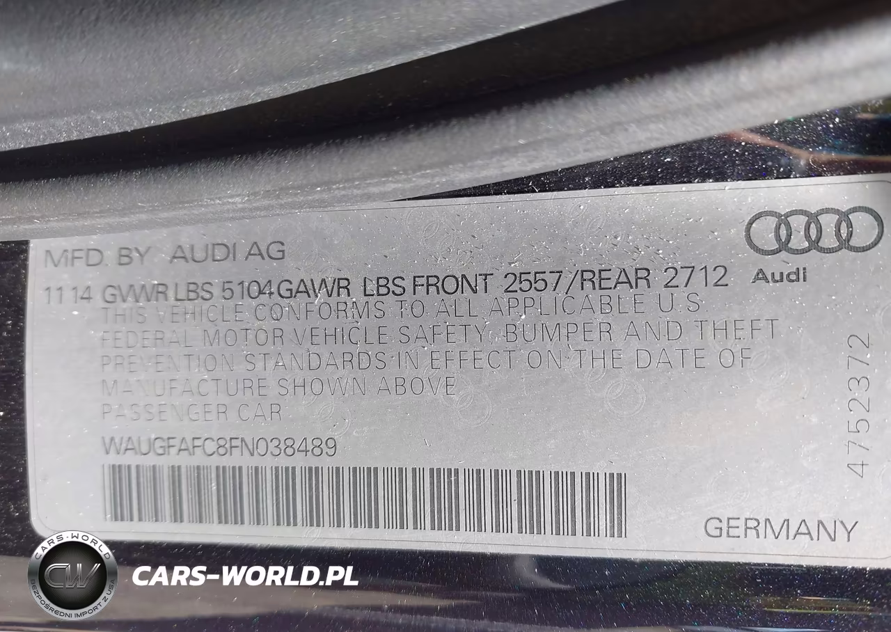 2015 Audi A6 2.0T Premium VIN:WAUGFAFC8FN038489 - 9