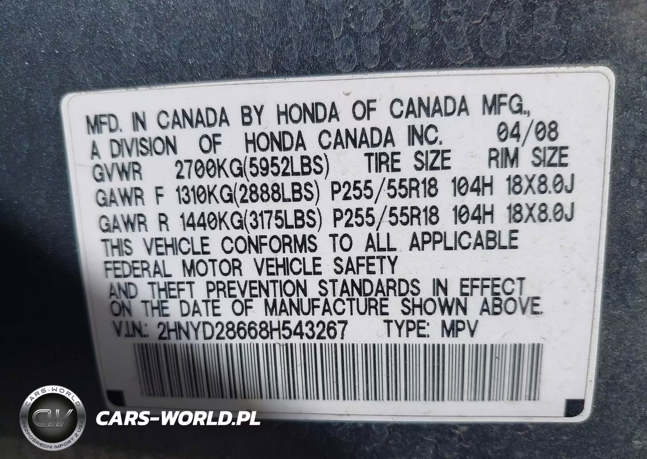 2008 Acura Mdx Technology Package VIN:2HNYD28668H543267 - 9