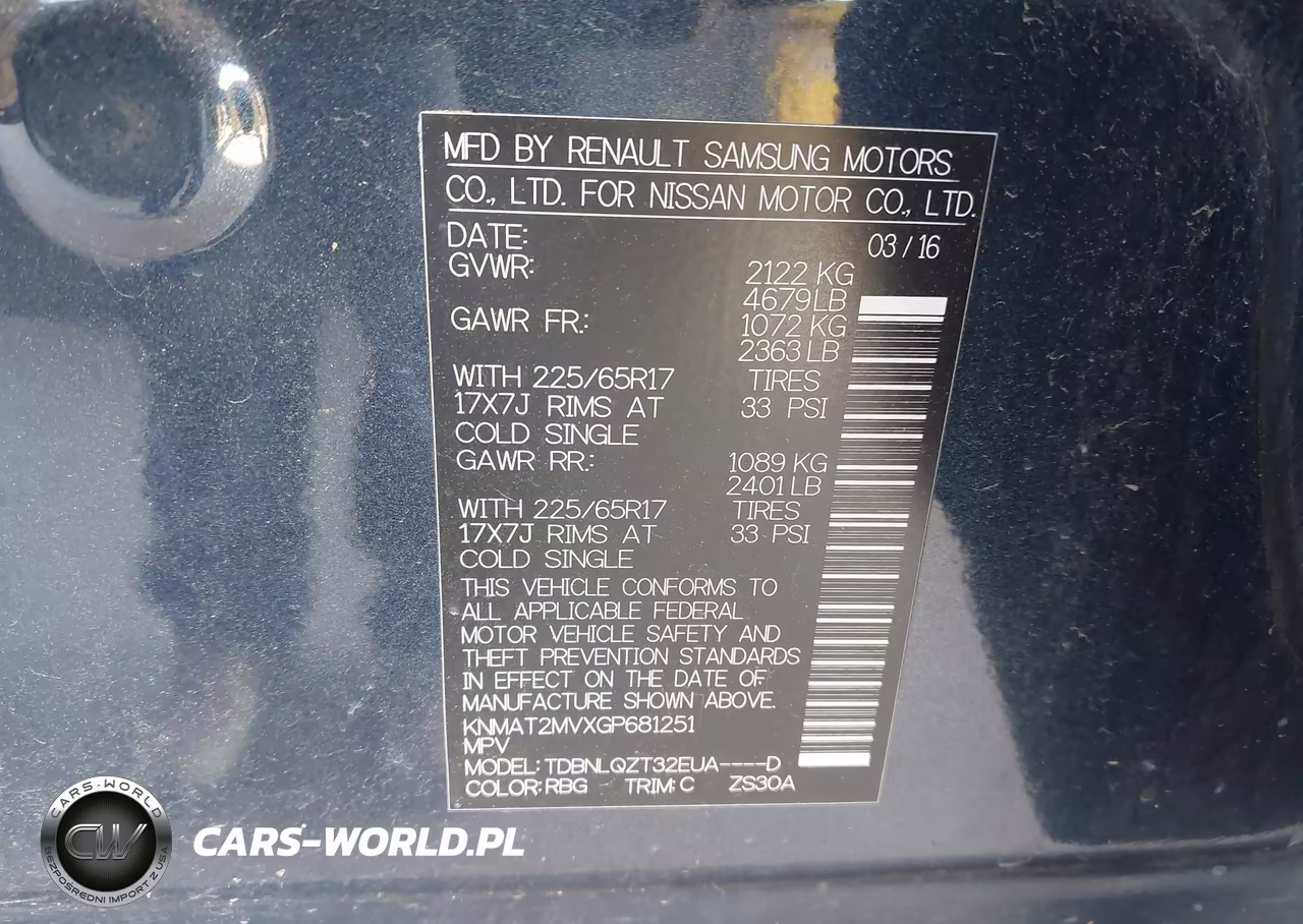 2016 Nissan Rogue Sv VIN:KNMAT2MVXGP681251 - 9
