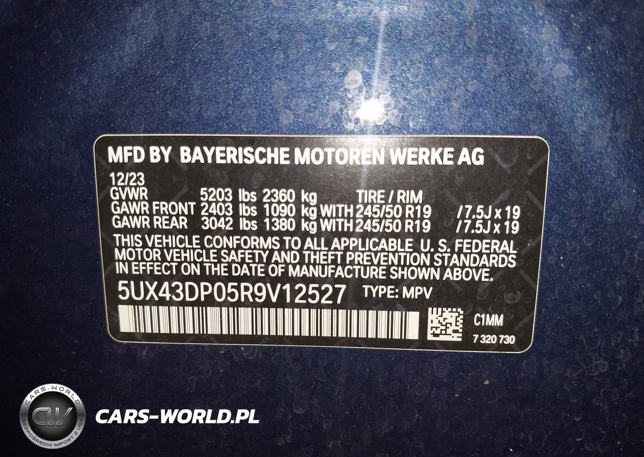 2024 BMW X3 Sdrive30I VIN:5UX43DP05R9V12527 - 9