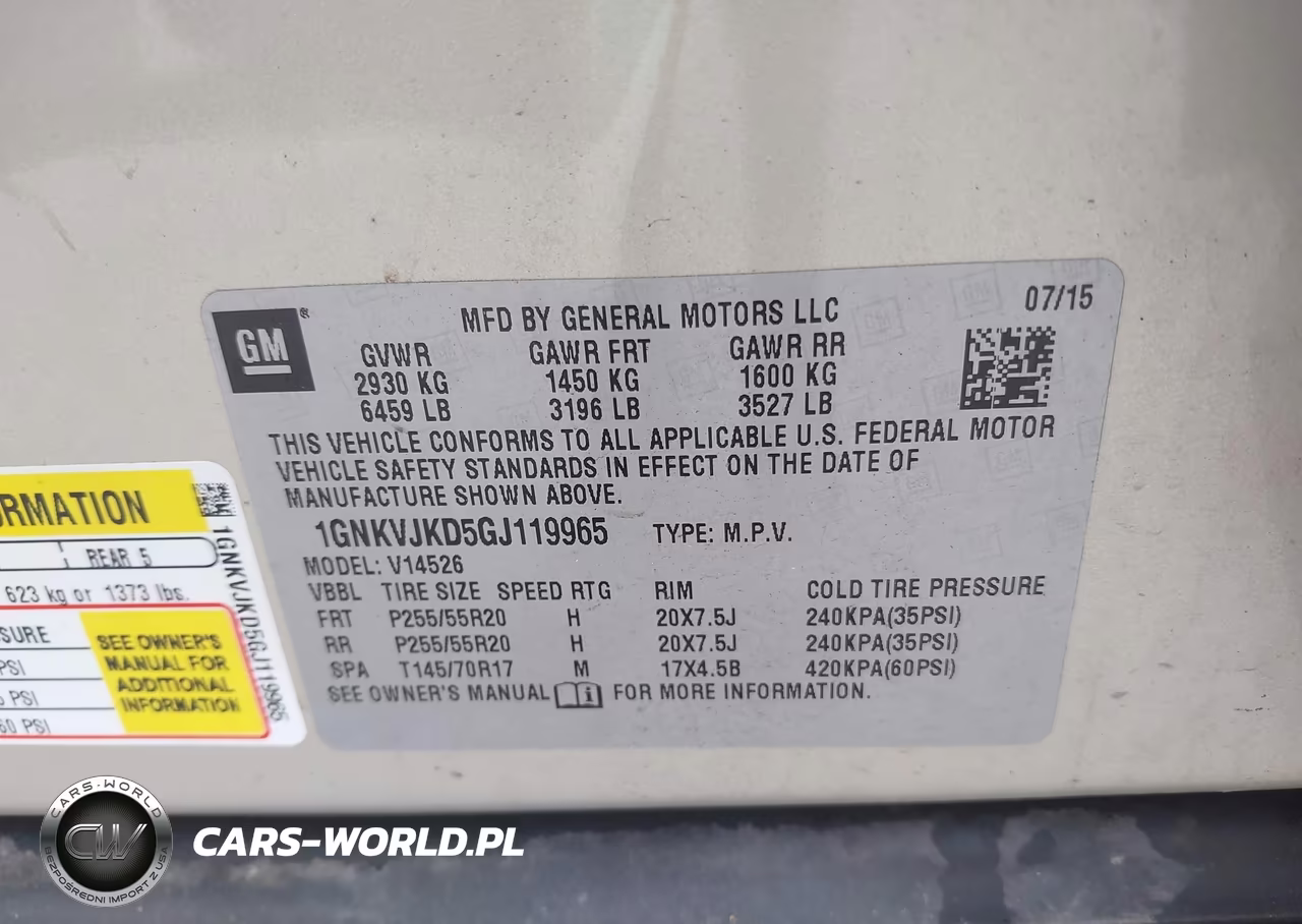 2016 Chevrolet Traverse Ltz VIN:1GNKVJKD5GJ119965 - 9