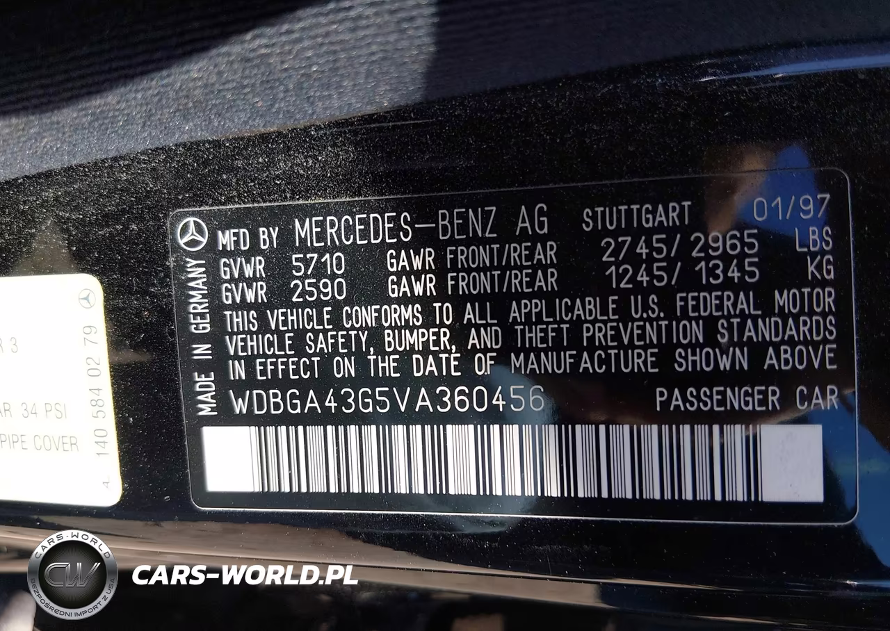 1997 Mercedes-Benz S 420 VIN:WDBGA43G5VA360456 - 9