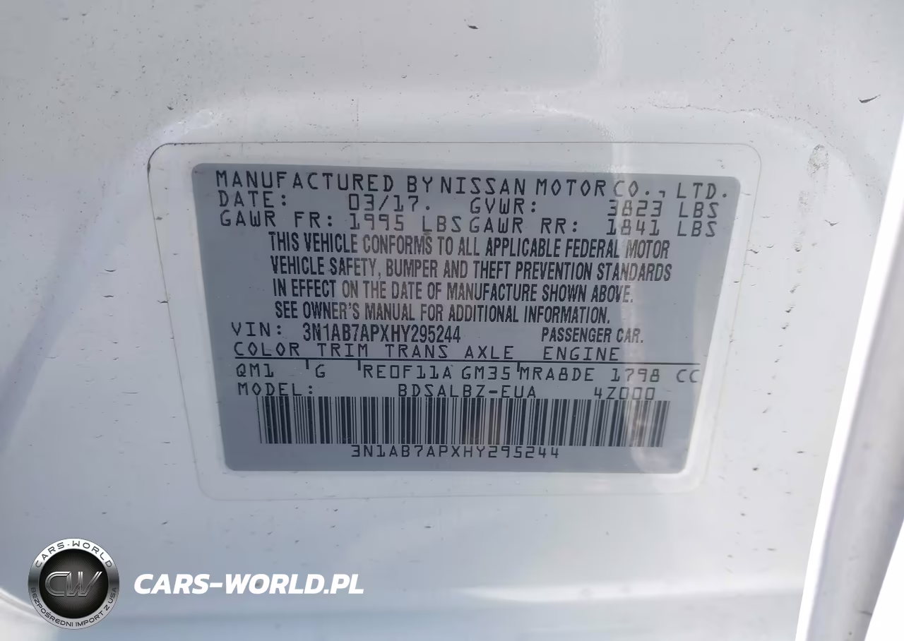 2017 Nissan Sentra S VIN:3N1AB7APXHY295244 - 9