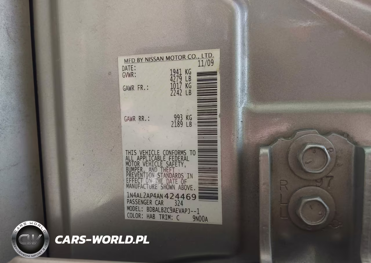 2010 Nissan Altima 2.5 S VIN:1N4AL2AP4AN424469 - 9