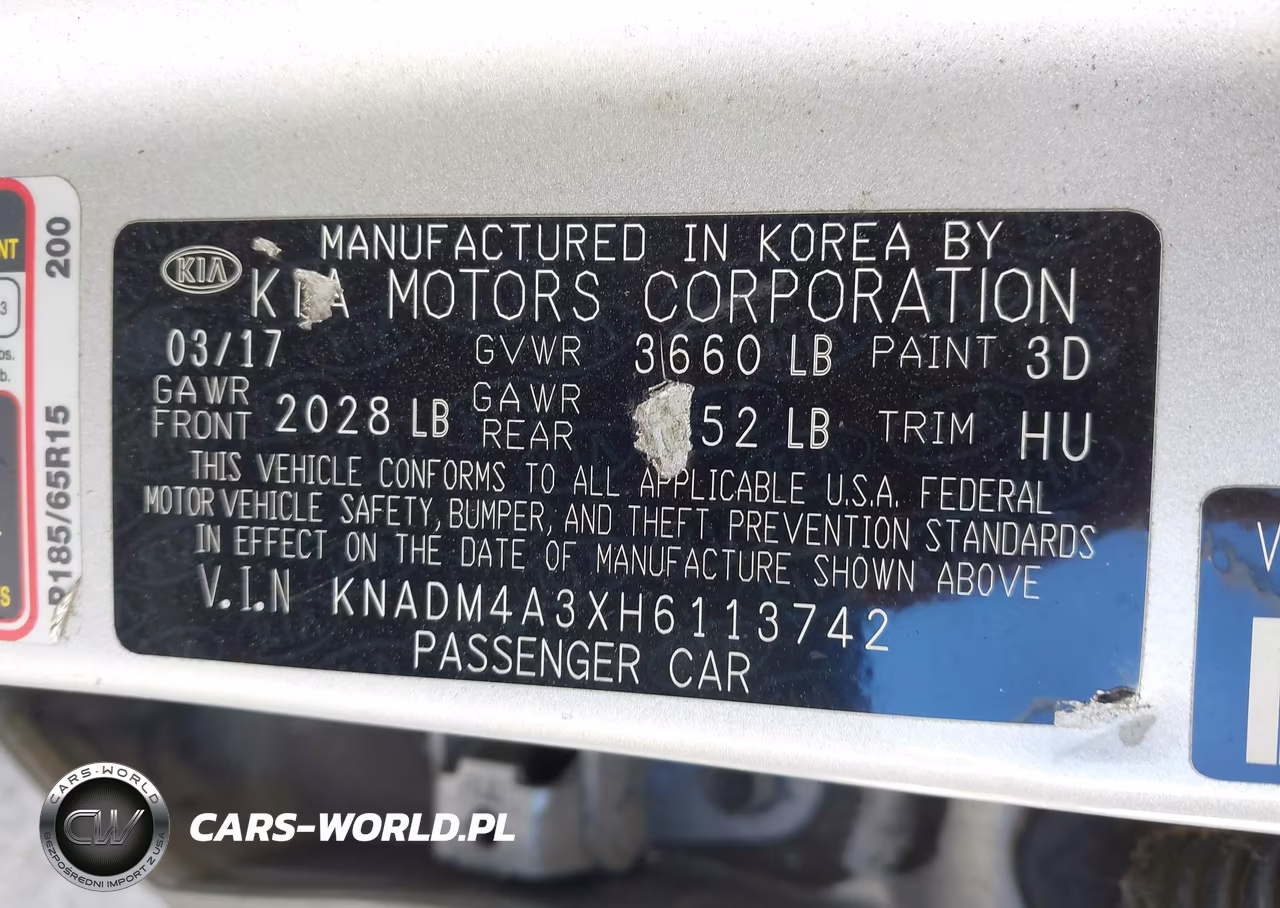 2017 Kia Rio Lx VIN:KNADM4A3XH6113742 - 9