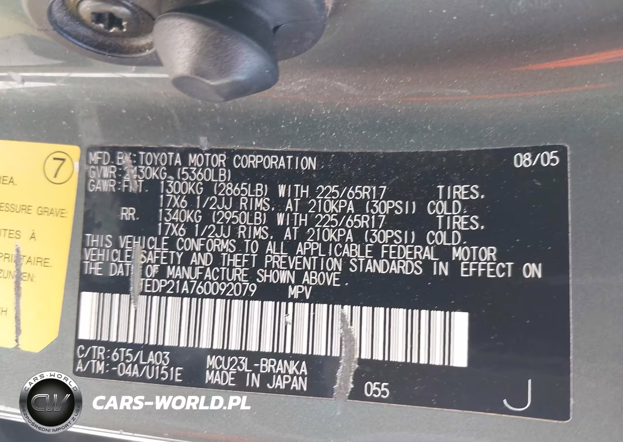 2006 Toyota Highlander Limited V6 VIN:JTEDP21A760092079 - 9