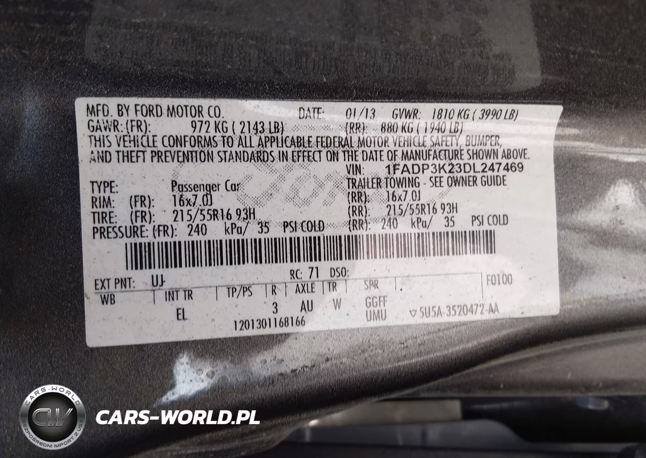 2013 Ford Focus Se VIN:1FADP3K23DL247469 - 9