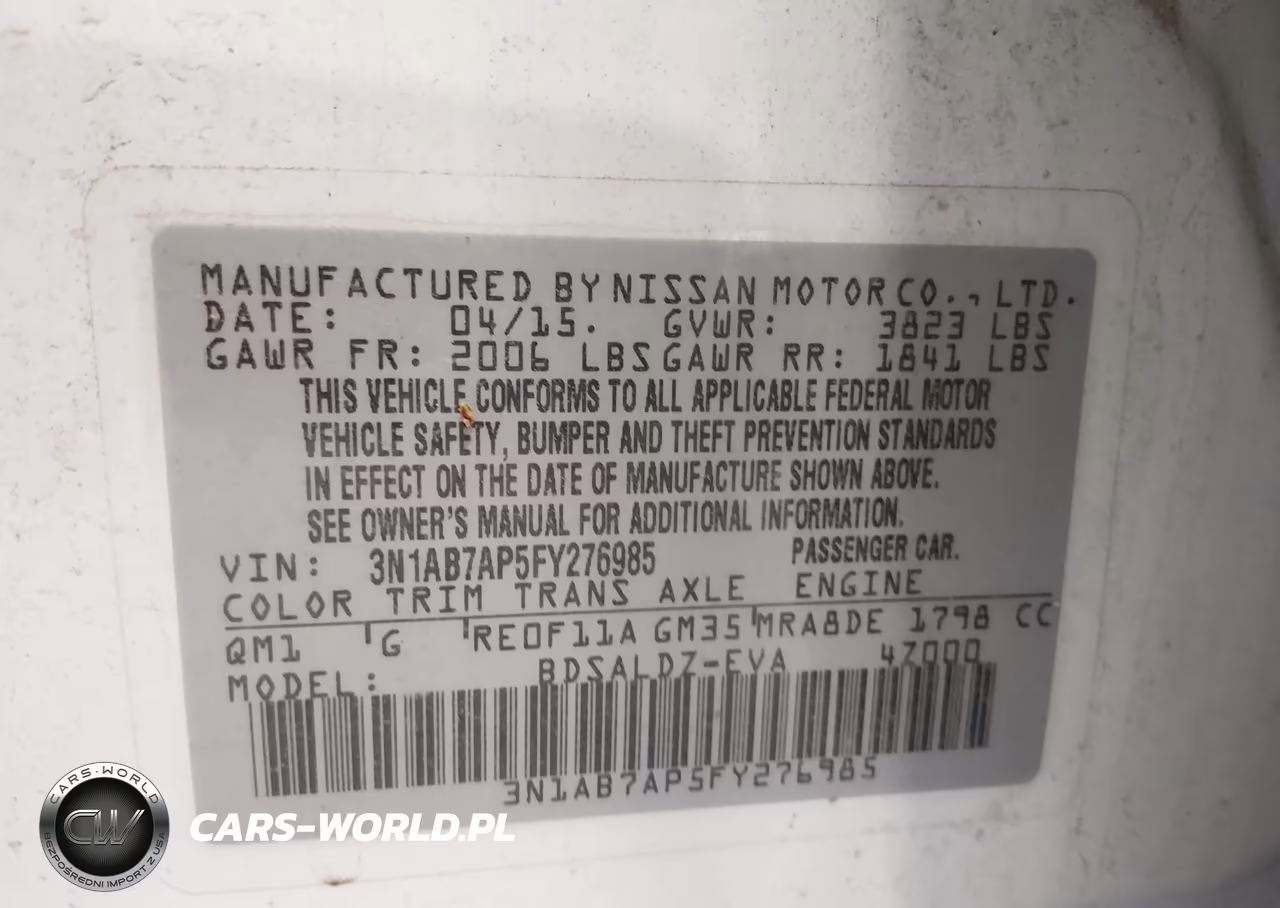 2015 Nissan Sentra Fe+ S-S-Sl-Sr-Sv VIN:3N1AB7AP5FY276985 - 9