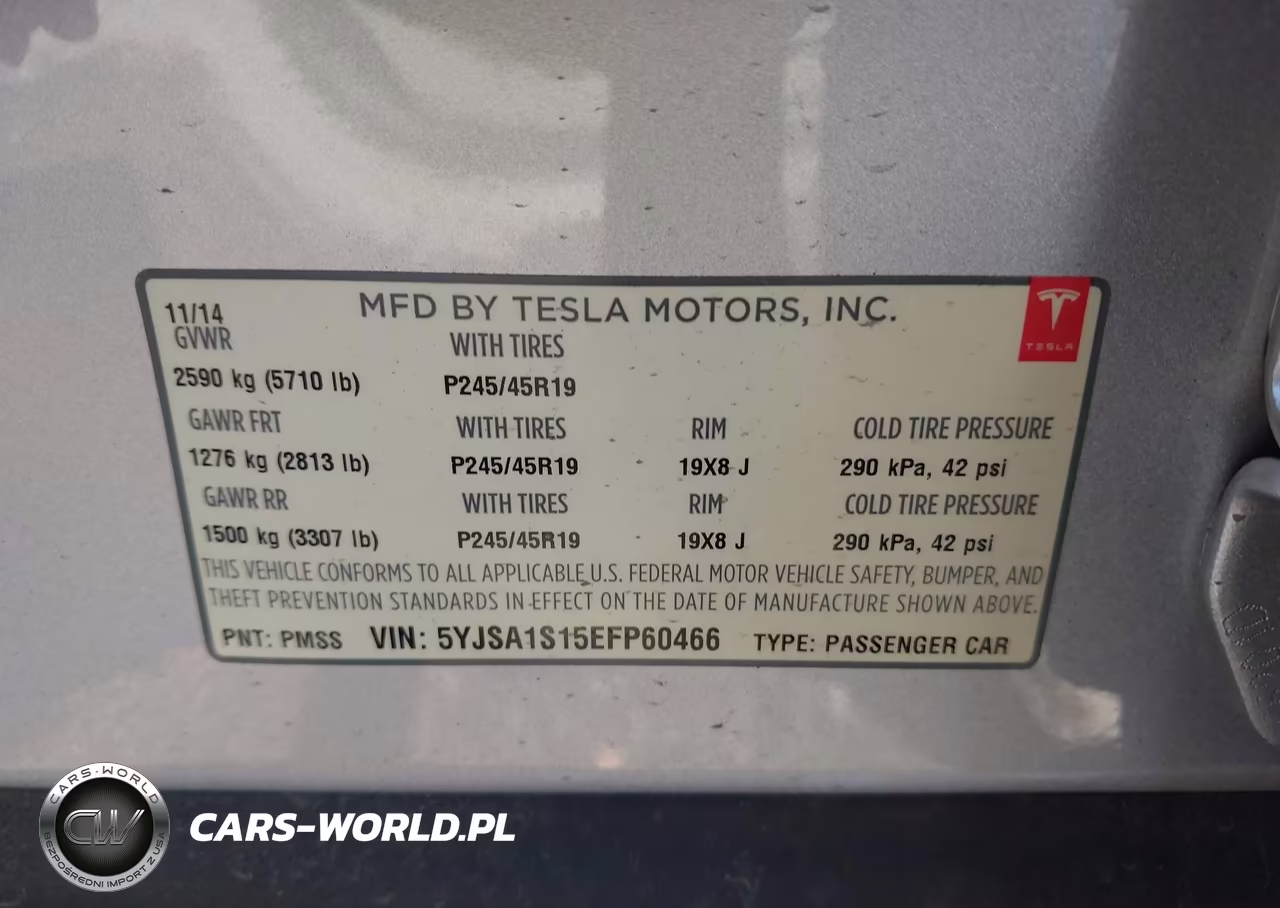 2014 Tesla Model S VIN:5YJSA1S15EFP60466 - 9