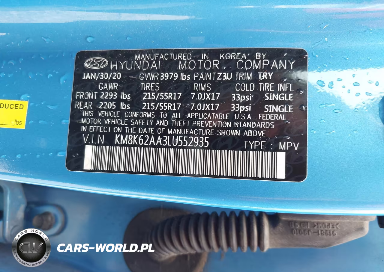 2020 Hyundai Kona Sel Plus VIN:KM8K62AA3LU552935 - 9