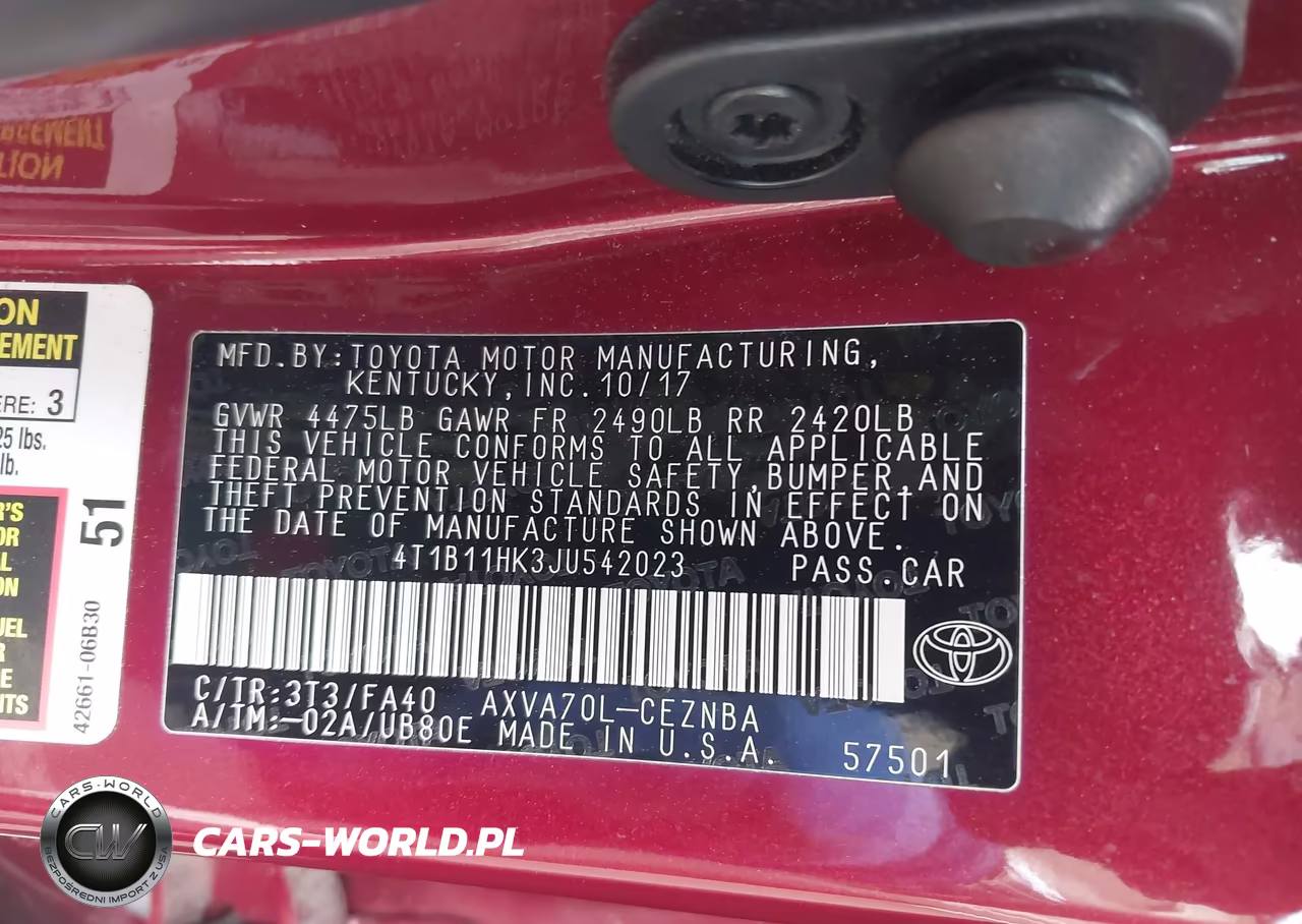 2018 Toyota Camry Le VIN:4T1B11HK3JU542023 - 9