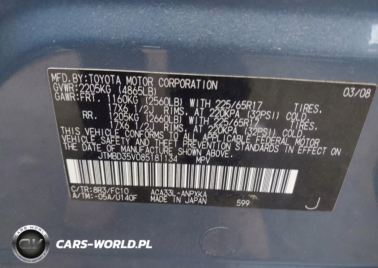 2008 Toyota Rav4 VIN:JTMBD35V085181134 - 9