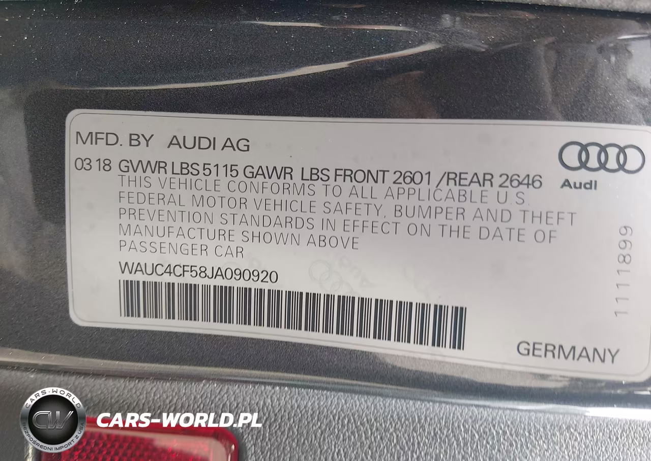 2018 Audi S5 3.0T Premium Plus VIN:WAUC4CF58JA090920 - 9
