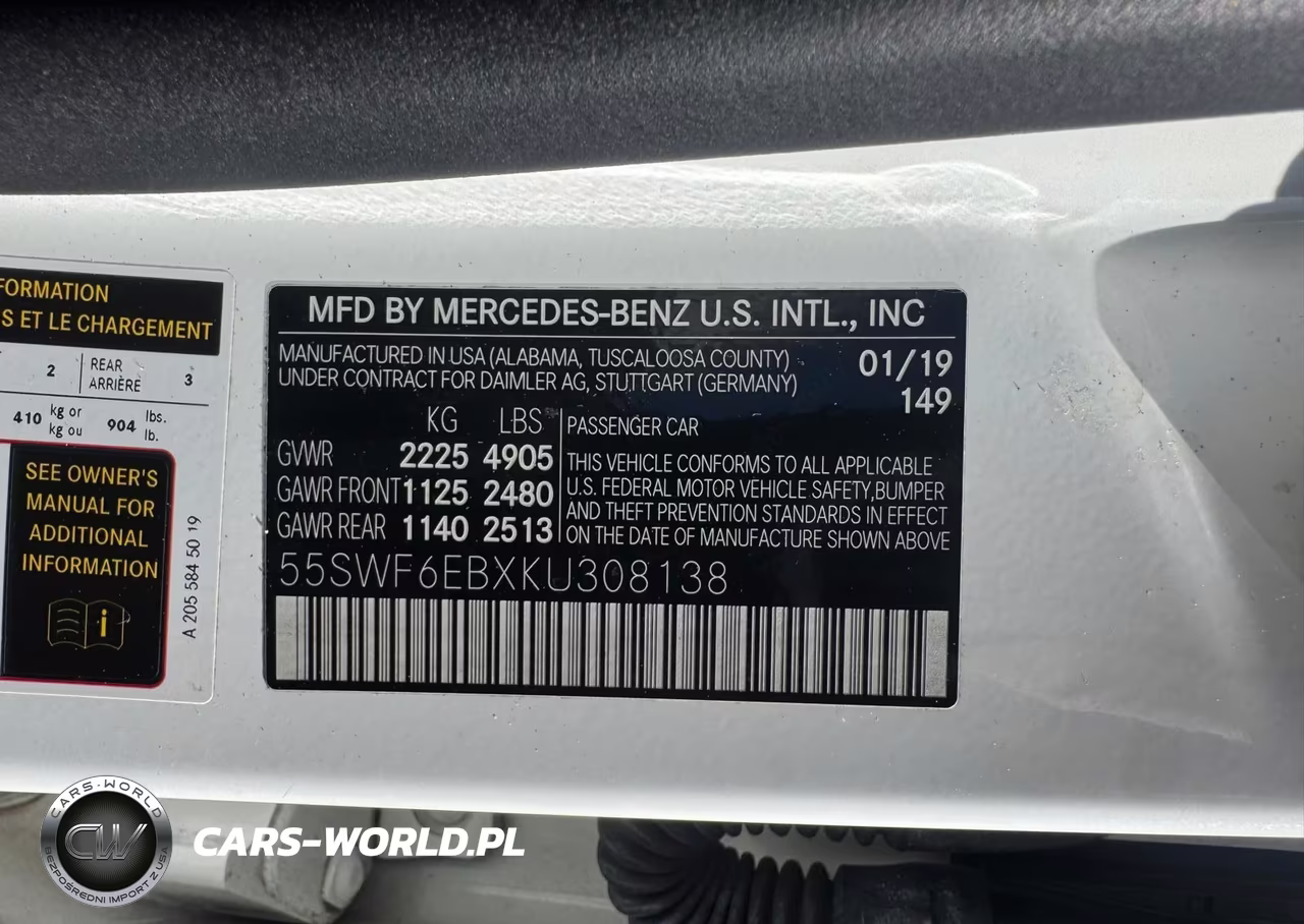 2019 Mercedes-Benz C 43 Amg VIN:55SWF6EBXKU308138 - 9