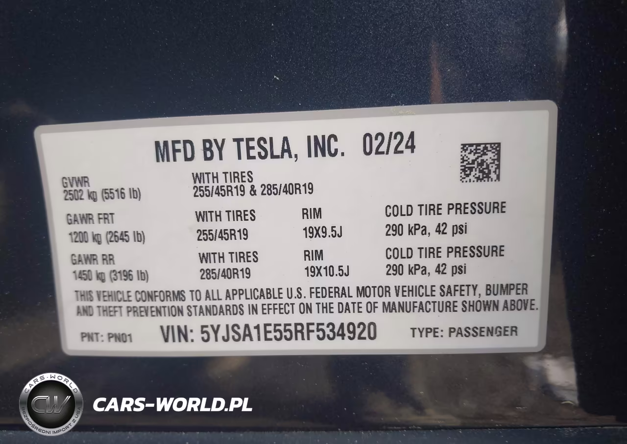 2024 Tesla Model S Long Range VIN:5YJSA1E55RF534920 - 9