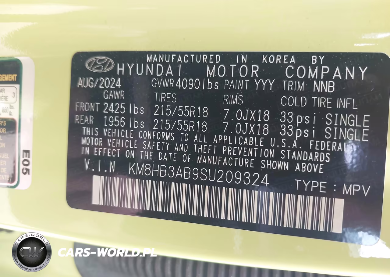 2025 Hyundai Kona Sel VIN:KM8HB3AB9SU209324 - 9