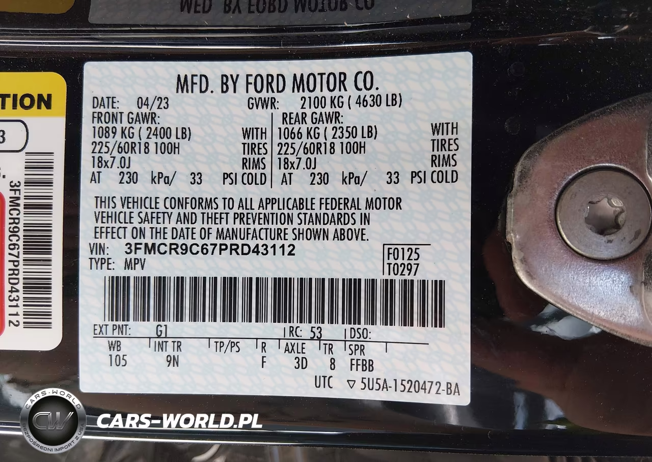 2023 Ford Bronco Sport Outer Banks VIN:3FMCR9C67PRD43112 - 9