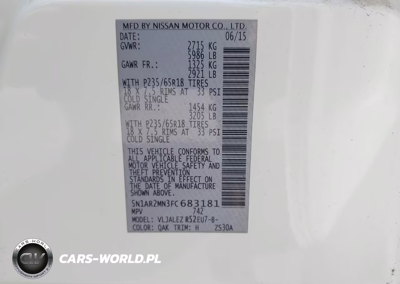 2015 Nissan Pathfinder Platinum-S-Sl-Sv VIN:5N1AR2MN3FC683181 - 9