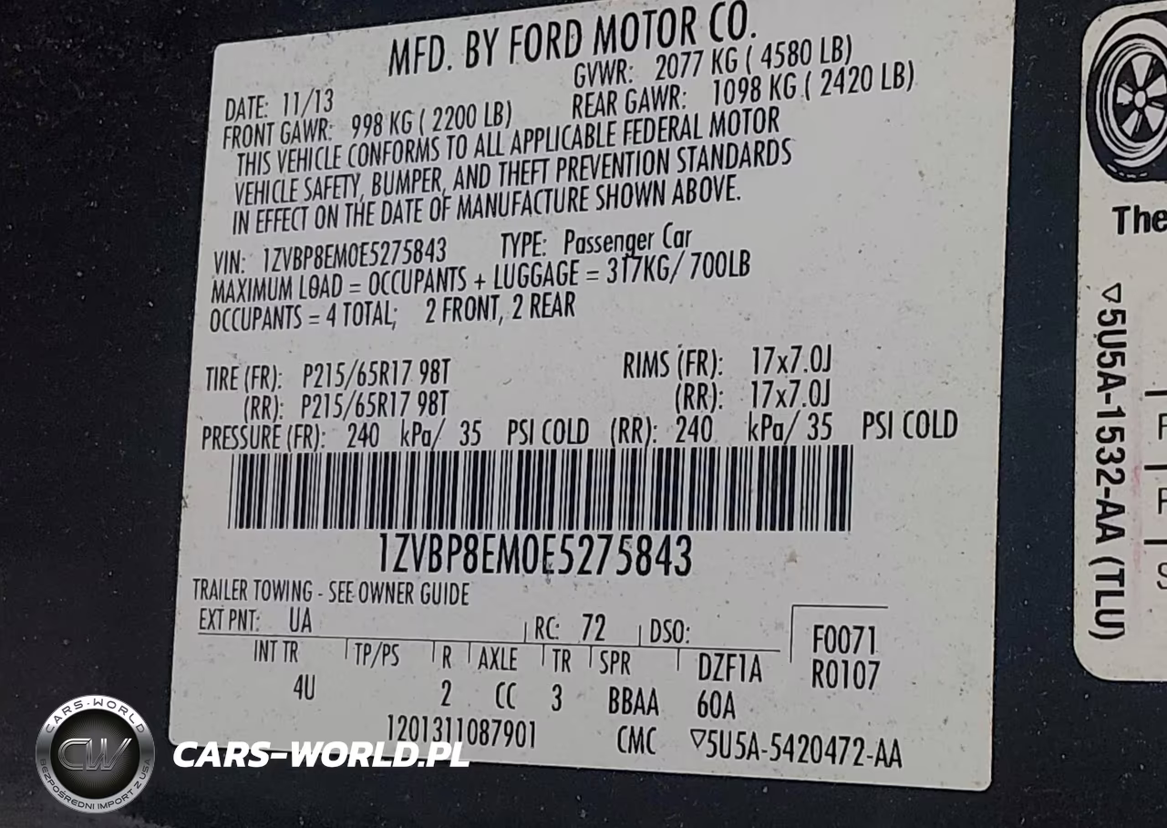 2014 Ford Mustang V6 Premium VIN:1ZVBP8EM0E5275843 - 9