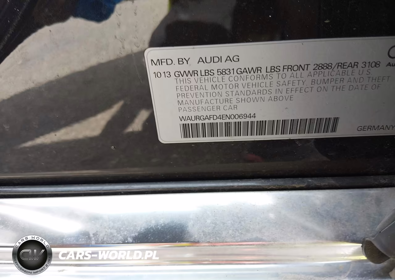 2014 Audi A8 L 3.0T VIN:WAURGAFD4EN006944 - 9