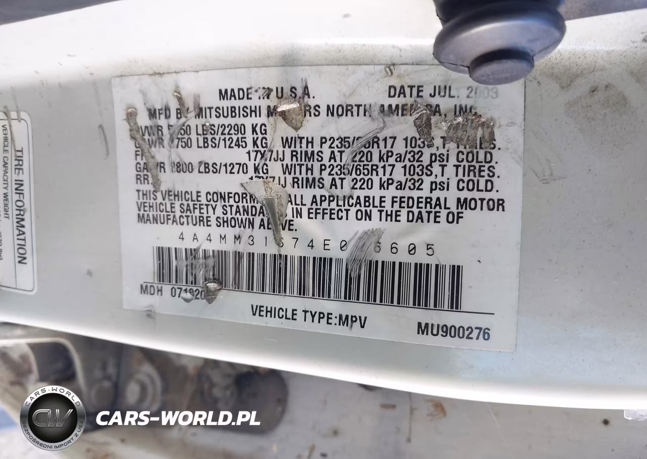 2004 Mitsubishi Endeavor Xls VIN:4A4MM31S74E026605 - 9