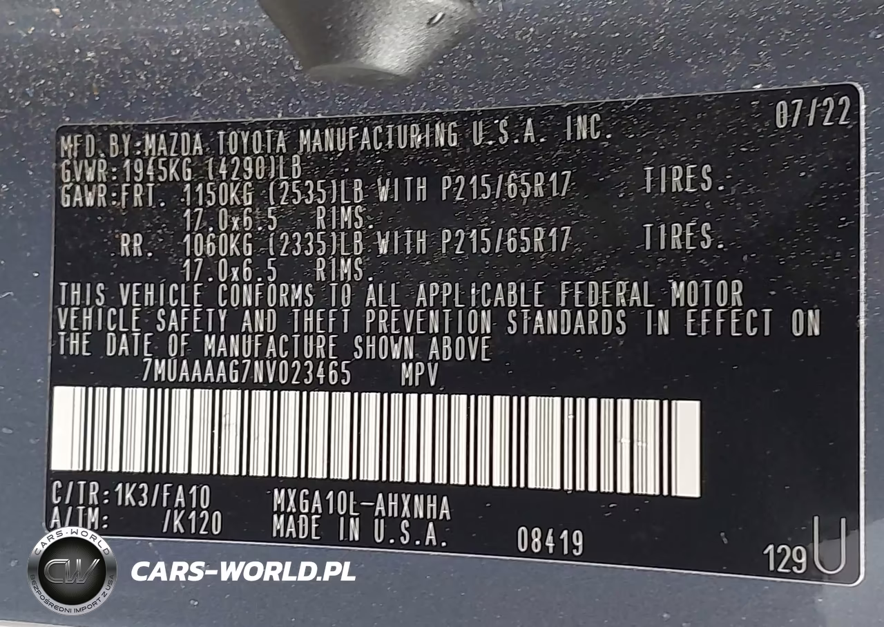 2022 Toyota Corolla Cross L VIN:7MUAAAAG7NV023465 - 9