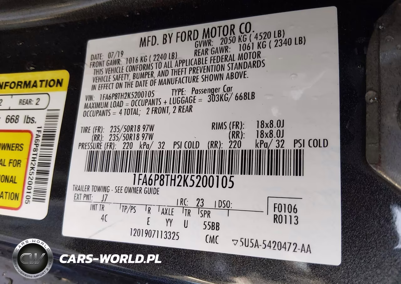 2019 Ford Mustang Ecoboost Premium VIN:1FA6P8TH2K5200105 - 9