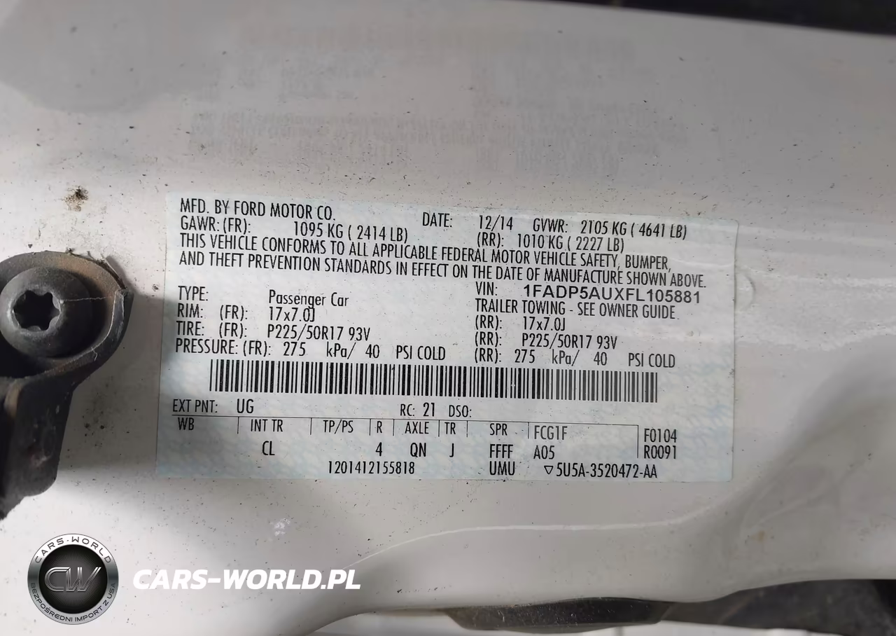2015 Ford C-Max Hybrid Se VIN:1FADP5AUXFL105881 - 9