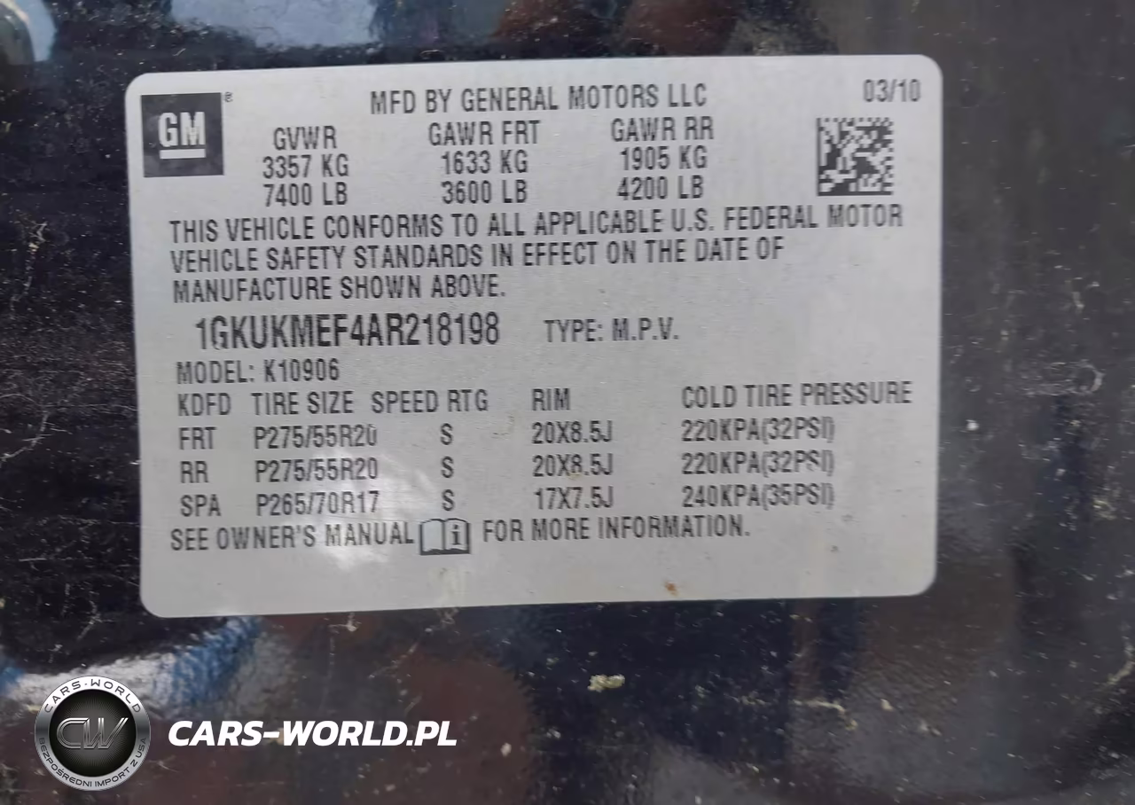 2010 GMC Yukon Xl 1500 Denali VIN:1GKUKMEF4AR218198 - 9