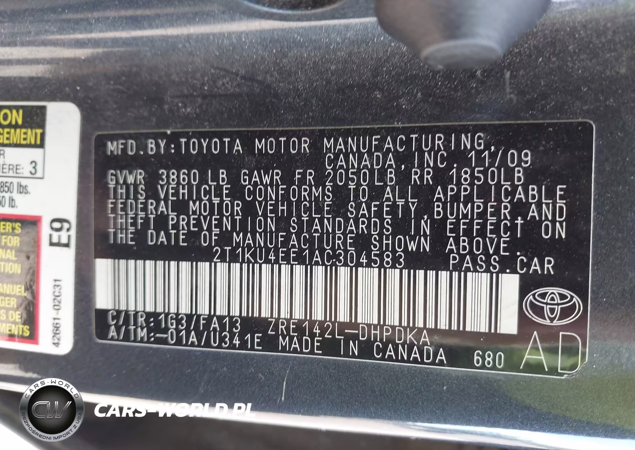 2010 Toyota Matrix VIN:2T1KU4EE1AC304583 - 9