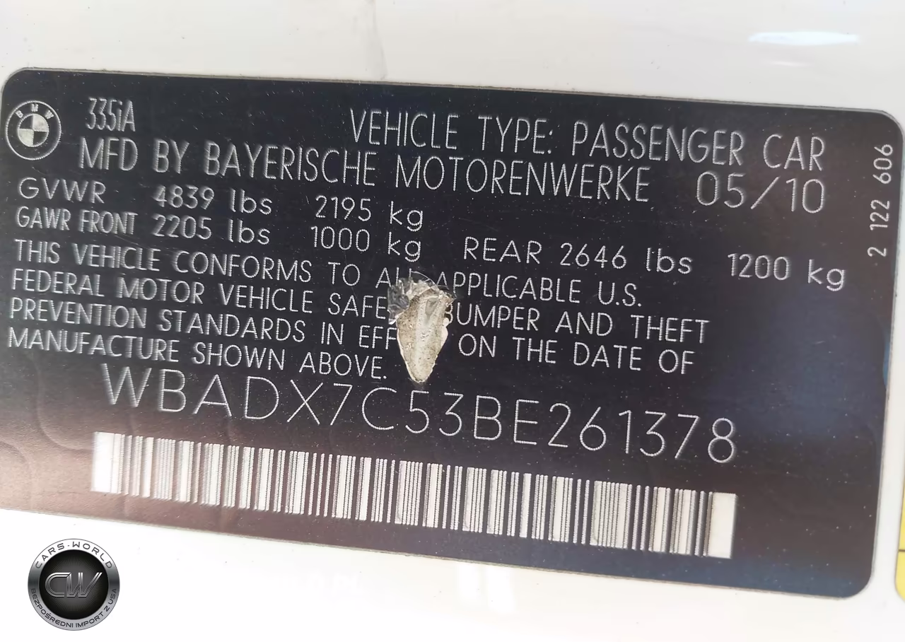 2011 BMW 335I VIN:WBADX7C53BE261378 - 9
