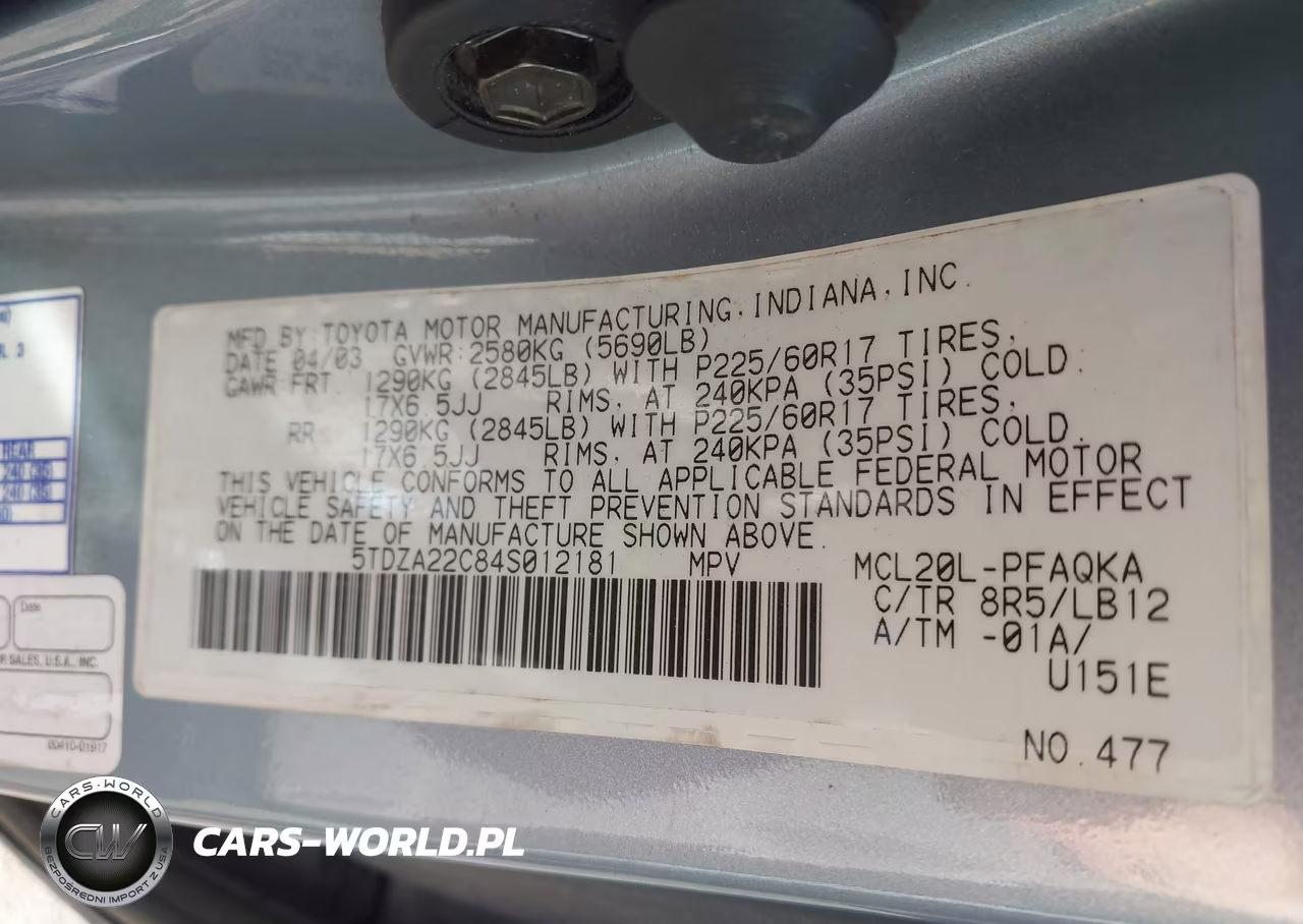 2004 Toyota Sienna Xle VIN:5TDZA22C84S012181 - 9