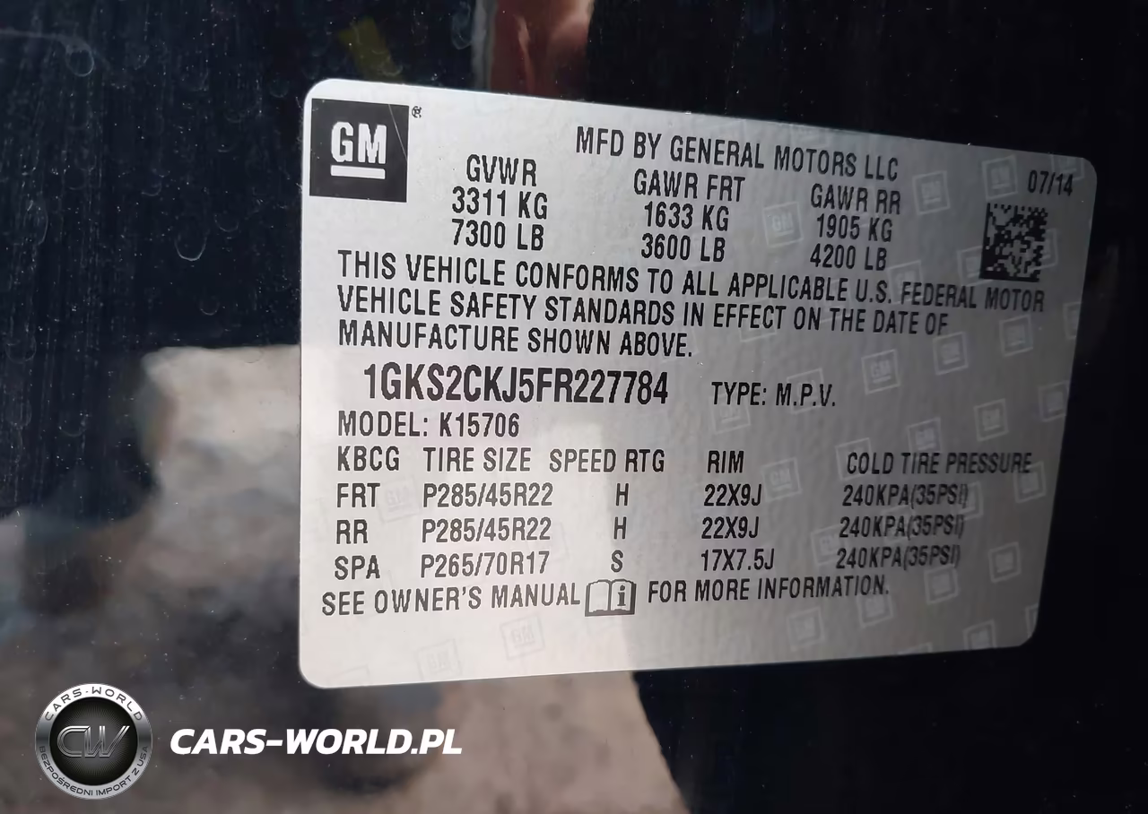 2015 GMC Yukon Denali VIN:1GKS2CKJ5FR227784 - 9