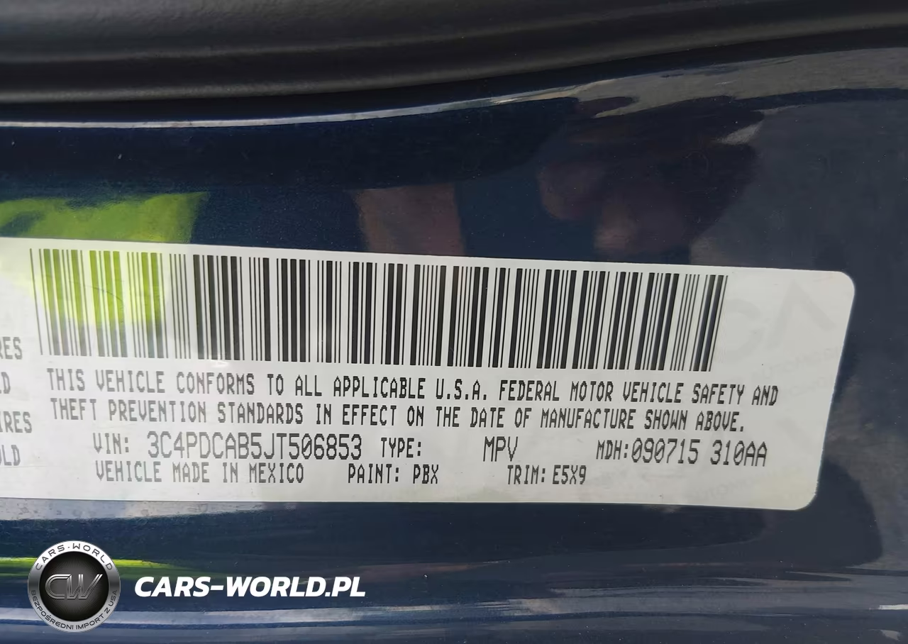 2018 Dodge Journey Se VIN:3C4PDCAB5JT506853 - 9
