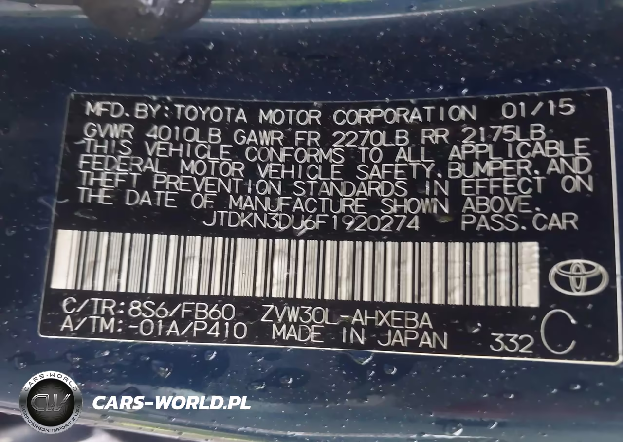 2015 Toyota Prius Three VIN:JTDKN3DU6F1920274 - 9