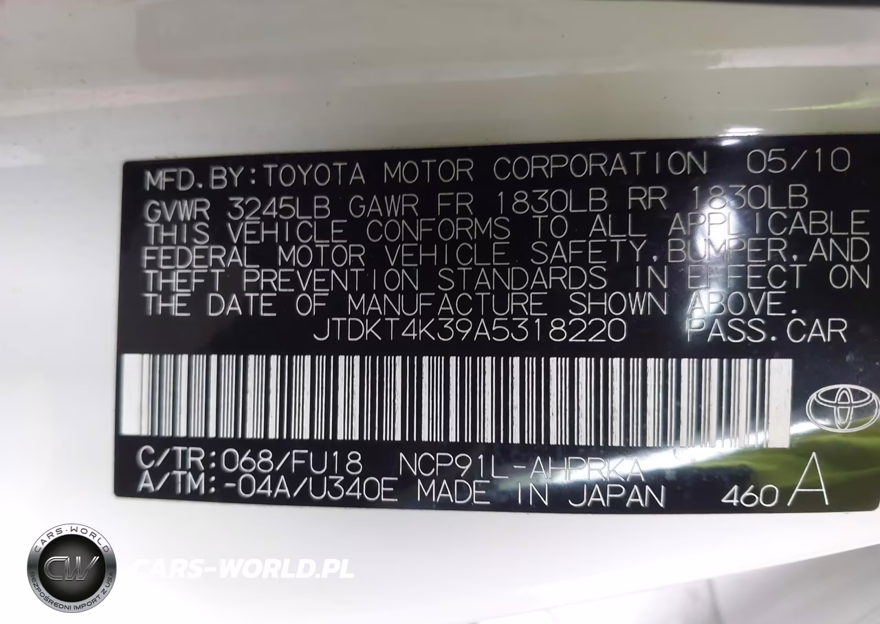 2010 Toyota Yaris VIN:JTDKT4K39A5318220 - 9