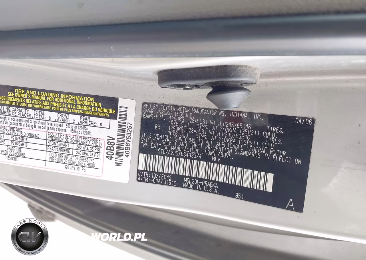 2006 Toyota Sienna Le VIN:5TDZA23CX6S493374 - 9